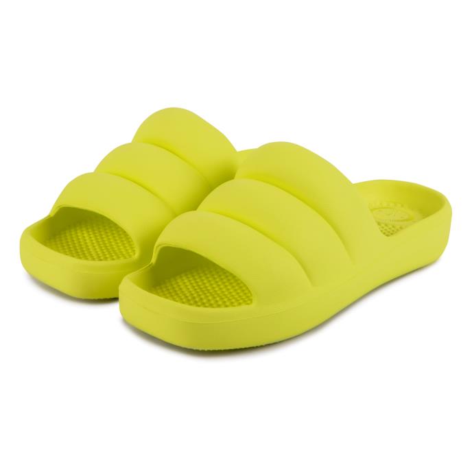 totes® SOLBOUNCE Ladies Puffy Slider Lime Extra Image 1